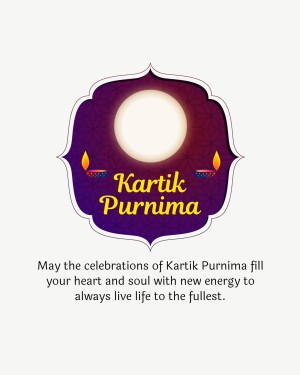 Happy Kartik Purnima insta post