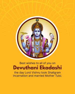 Happy Dev Uthani Ekadashi Wishes Status
