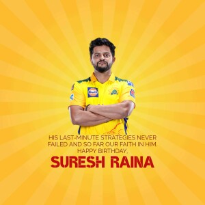 Suresh Raina in Chennai Super Kings jersey