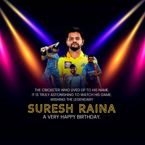 Suresh Raina birthday graphic with team India players