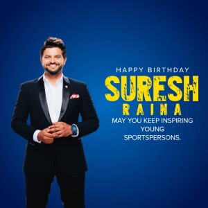 Suresh Raina birthday wish graphic