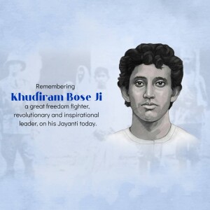 Portrait of Khudirám Bose, a young Indian revolutionary