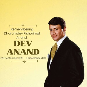 Portrait of Dev Anand, a legendary Indian actor
