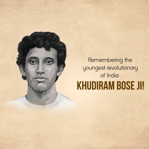 Portrait of Khudiram Bose, an Indian revolutionary