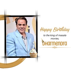 Birthday greeting for Dharmendra, the king of masala movies