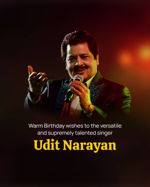 Happy Birthday Udit Narayan, Download Hd wishes images, status and poster 37 Happy Birthday Udit Narayan
