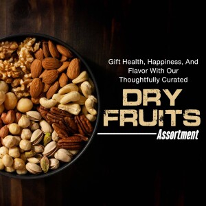 A bowl of mixed dry fruits including almonds, walnuts, cashews, pistachios, and pecans.