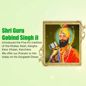 Guru Gobind Singh Gurgaddi Diwas Template