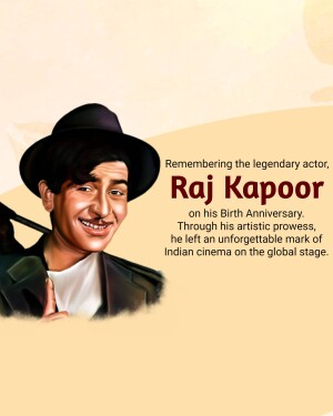 Raj Kapoor Birth Anniversary Wishes Images, Poster, Banner, Status and Hd Photos Free Download 30 raj kapoor Birth-Anniversary Poster