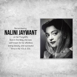 Black and white portrait of Nalini Jaywant, a classic Indian actress.