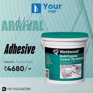 Weldwood Multi-Purpose Ceramic Tile Adhesive in a green bucket