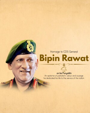 General Bipin Rawat Punyatithi quotes, Images, status, banner, Poster and Hd Photos Free Download 30 Bipin Rawat Punyatithi images, poster, banner