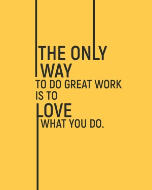 Motivational quote on a yellow background