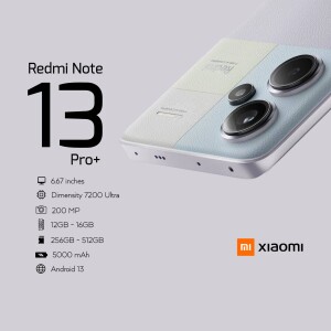 Redmi Note 13 Pro+ smartphone with specifications