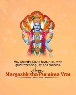Margashirsha Purnima Vrat advertisement post