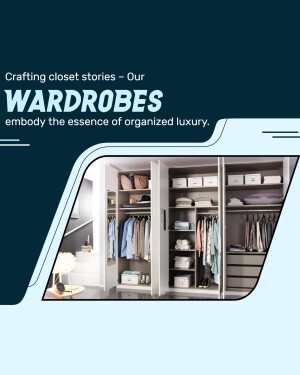 Modern white wardrobe with organized clothing and accessories