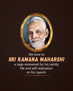 Ramana Maharshi Jayanti Wishes, Images, Poster, Status, Banner and Hd Photos 26 ramana maharshi Jayanti poster images status photos