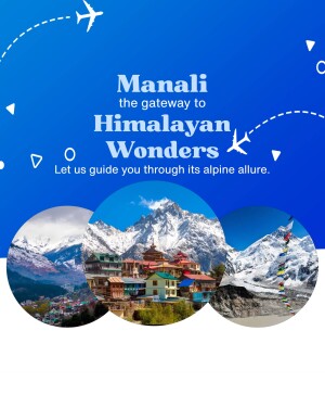 Travel poster for Manali, Himachal Pradesh, India