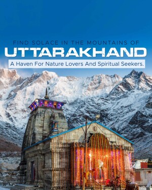 Kedarnath Temple in Uttarakhand with snow-capped mountains