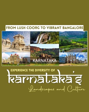 Collage of Karnataka's diverse landscapes and cultural landmarks
