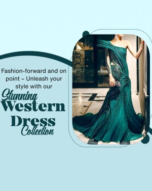 A woman wearing a long, flowing emerald green one-shoulder dress with a dramatic train.
