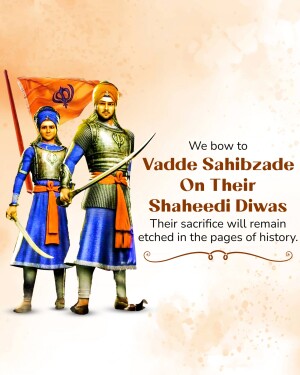 Vadde Sahibzade Shaheedi Diwas festival post