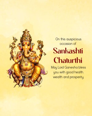 Image of Lord Ganesha for Sankashti Chaturthi