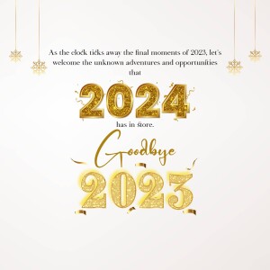 Good Bye 2023 Welcome 2024 Hd Photos Images Status Poster