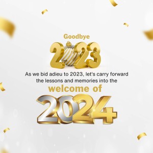 Good Bye 2023 Welcome 2024 Hd Photos Images Status Poster