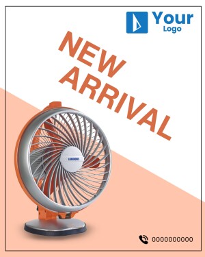Image of a new arrival portable fan with a modern design.