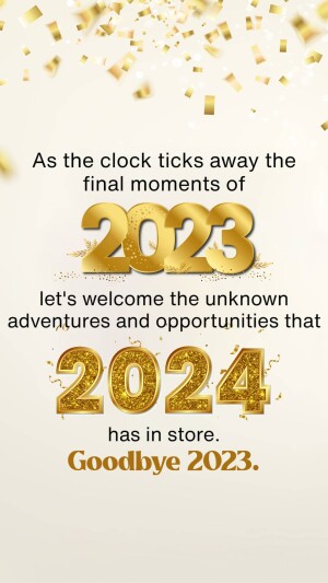 Good Bye 2023 Welcome 2024 Hd Photos Images Status Poster