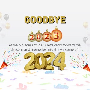 Good Bye 2023 Welcome 2024 Hd Photos Images Status Poster