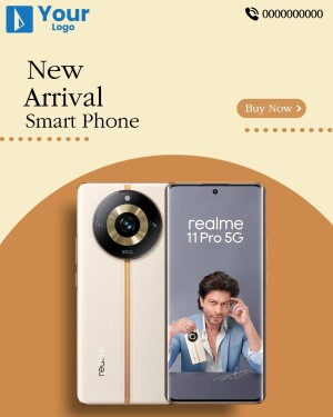Realme 11 Pro 5G smartphone with a portrait on the screen