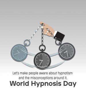 Illustration depicting a hand breaking chains connected to clocks, symbolizing freedom from misconceptions about hypnosis.