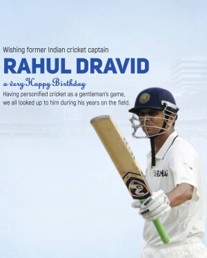 Image of Rahul Dravid celebrating his birthday