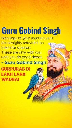 Guru Gobind Singh Jayanti Whatsapp Status 