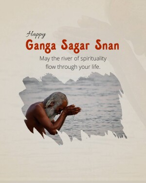 A man performing ritualistic bathing in the Ganga Sagar