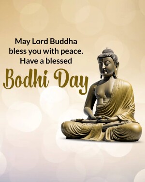 Image of Buddha with Bodhi Day greeting