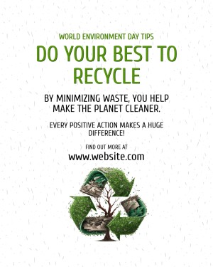 Graphic promoting recycling for World Environment Day