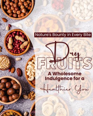 Assortment of various dry fruits and nuts in wooden bowls