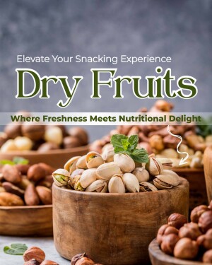 Assortment of dry fruits and nuts in wooden bowls