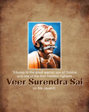 Veer Surendra Sai Jayanti festival post