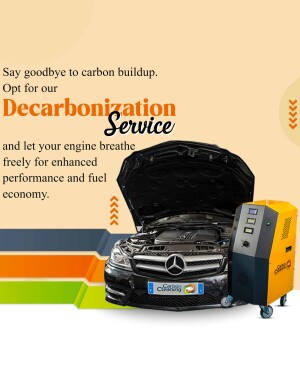Decarbonization Service - Engine Cleaning Promotional Banner For Twitter