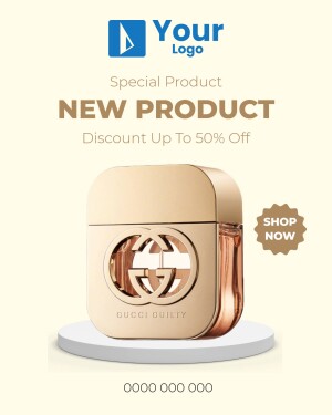 Gucci Guilty perfume bottle with a promotional offer