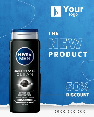 Nivea Men Active Clean Shower Gel with 50% discount offer