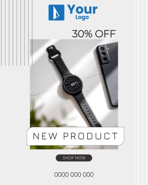 Image of a smartwatch and smartphone with a 30% off promotion.
