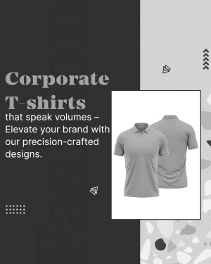 Image of corporate t-shirts with a modern design.