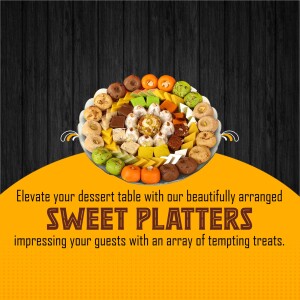 Assortment of sweets and desserts beautifully arranged on a platter