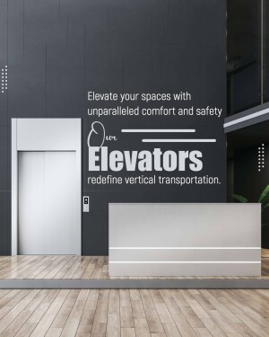 A sleek, modern elevator in a contemporary building lobby.
