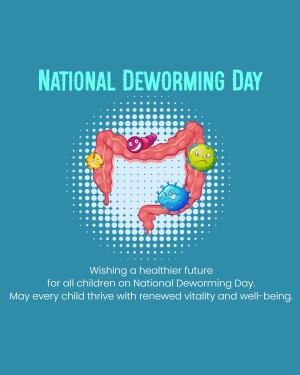 Illustration for National Deworming Day promoting child health